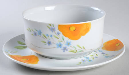 Dancing Flowers Gravy Boat & Underplate