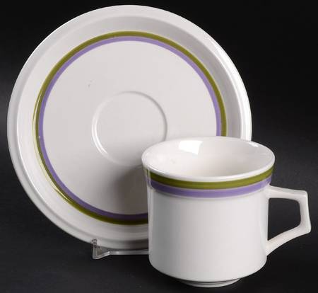 Dancing Flower Flat Cup & Saucer Set