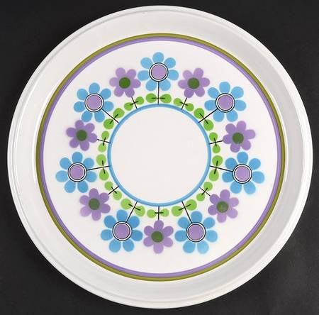 Dancing Flower 12" Chop Plate (Round Platter)
