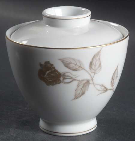 Damask Rose Sugar Bowl & Lid