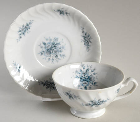 Devon Bleu Footed Cup & Saucer Set