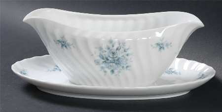 Devon Bleu Gravy Boat with Attached Underplate