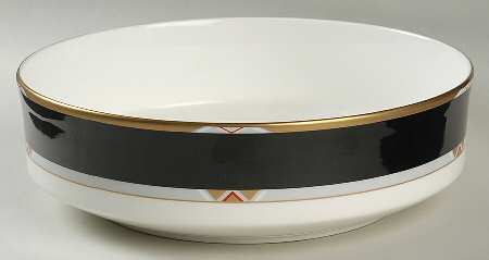 Deco Black 9" Round Vegetable Bowl