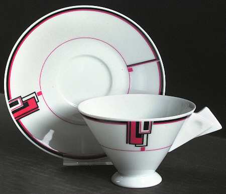 Deco Expressions Footed Cup & Saucer Set