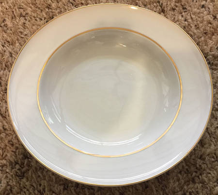 Deco Gold Rim Soup Bowl