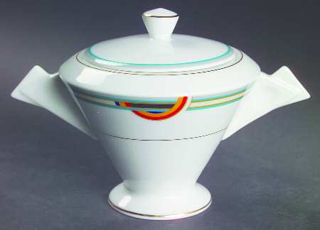 Deco Rainbow Sugar Bowl & Lid