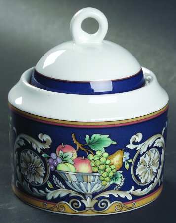 Della Robbia Blue Sugar Bowl & Lid