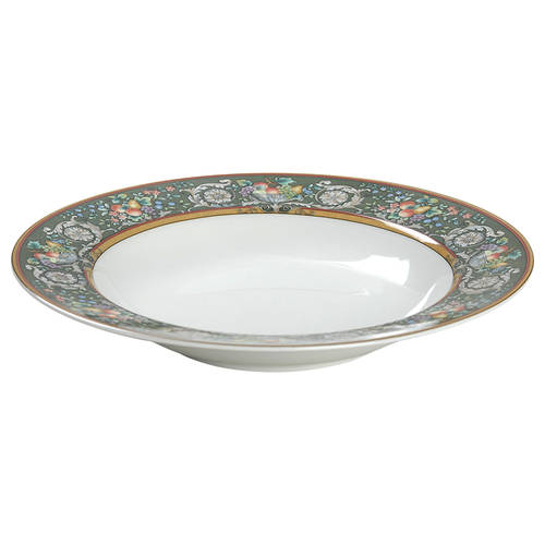 Della Robbia Green Rim Soup Bowl