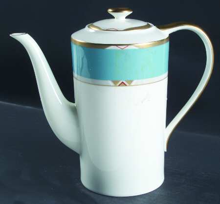 Deco Turquoise Coffee Pot & Lid