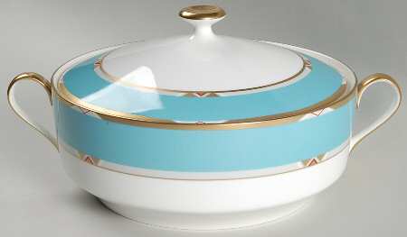 Deco Turquoise Round Covered Vegetable by Mikasa