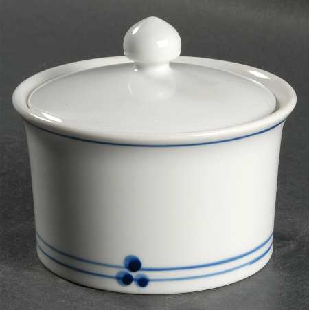 Disco Blue Sugar Bowl & Lid by Mikasa