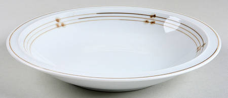 Disco Brown Rim Soup Bowl by Mikasa