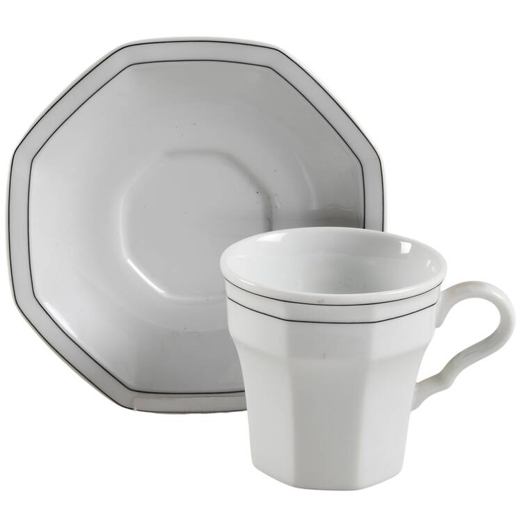 Domino Flat Cup & Saucer Set