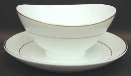Doric Gravy Boat with Attached Underplate