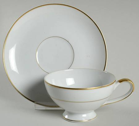 Doric Footed Cup & Saucer Set