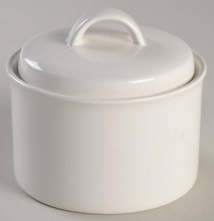 Dover White Sugar Bowl & Lid