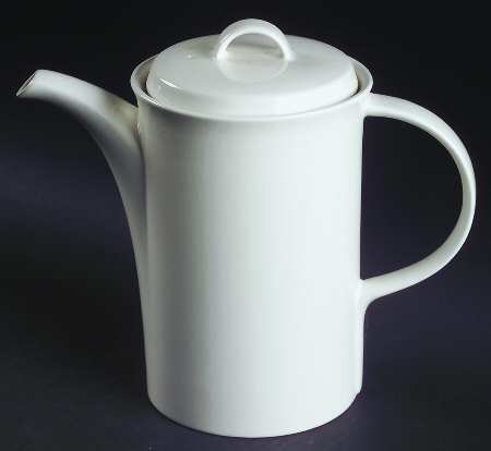 Dover White Coffee Pot & Lid