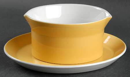 Duet Yellow Gravy Boat & Underplate