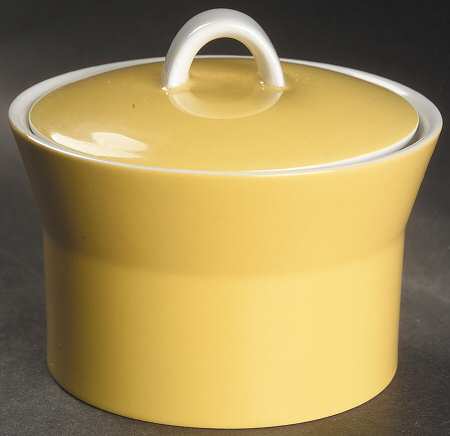 Duet Yellow Sugar Bowl & Lid