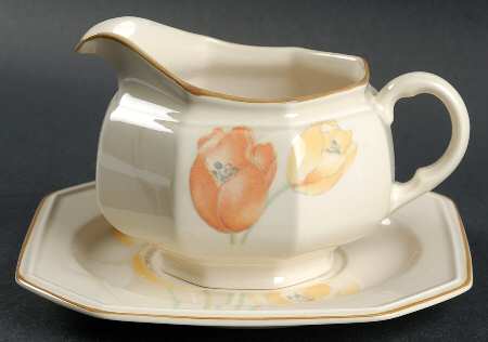 Dutch Garden Gravy Boat & Underplate