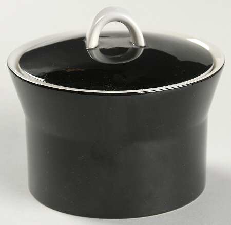 Duplex Black Sugar Bowl & Lid