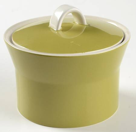 Duplex Green Sugar Bowl & Lid