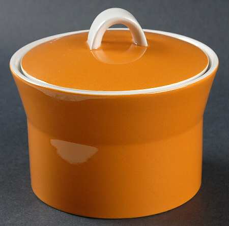 Duplex Orange Sugar Bowl & Lid