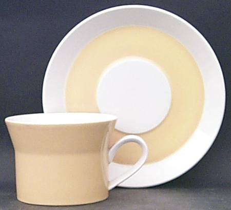 Duplex Yellow Flat Cup & Saucer Set