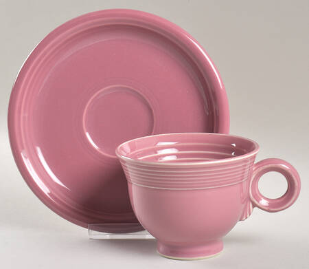 Dusty Rose Footed Cup & Saucer Set