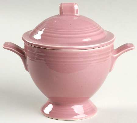 Dusty Rose Sugar Bowl & Lid