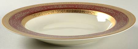 Dynasty Red Rim Soup Bowl