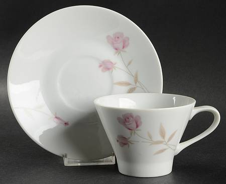 Early Rose Flat Cup & Saucer Set