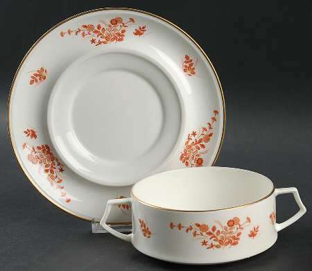 Eastwind Flat Cream Soup Bowl & Saucer Set