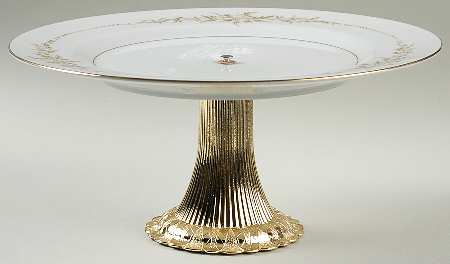 Eaton Cake Stand with 4"-5" Metal Pedestal  Hc