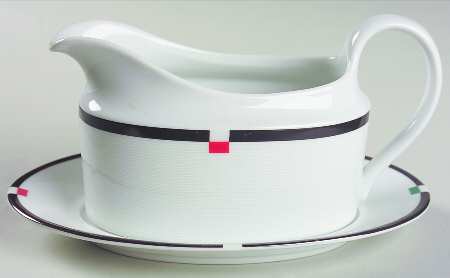 Ebony Accent Gravy Boat & Underplate