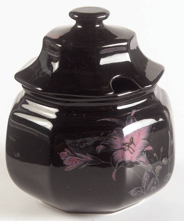 Ebony Garden Sugar Bowl & Lid