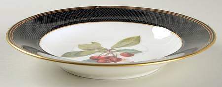 Ebony Garden Rim Soup Bowl