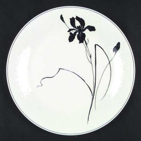 Ebony Iris Dinner Plate