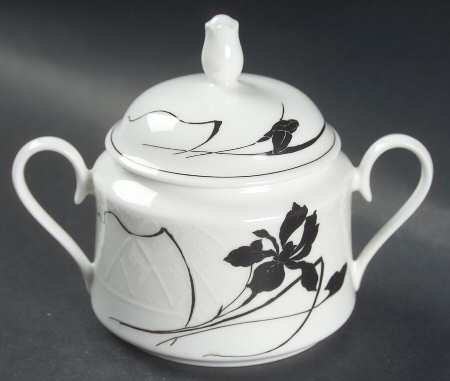 Ebony Iris Sugar Bowl & Lid