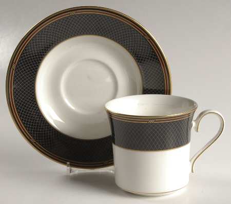 Ebony Jewel Flat Cup & Saucer Set