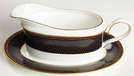 Ebony Jewel Gravy Boat & Underplate