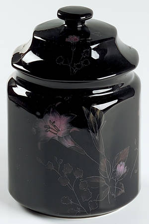 Ebony Meadow Small Canister & Lid