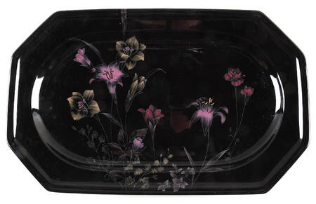 Ebony Meadow 14" Oval Serving Platter