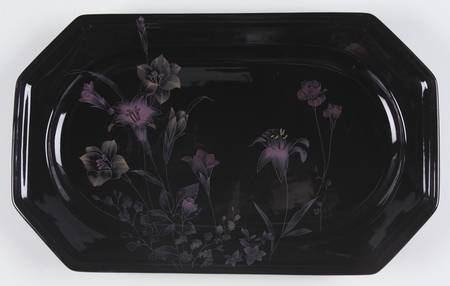 Ebony Meadow 14" Oval Serving Platter