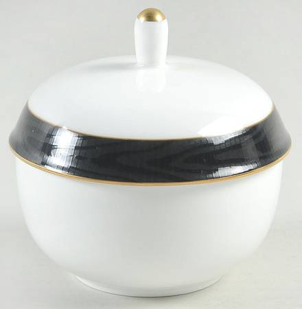 Ebony Moire Sugar Bowl & Lid