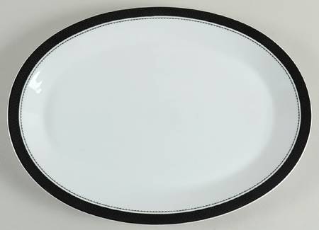 Ebony 14" Oval Serving Platter