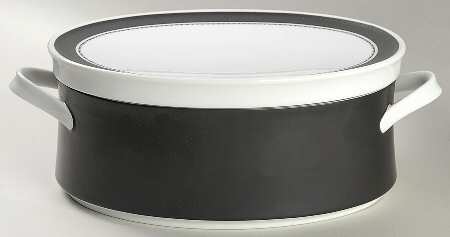 Ebony Oval Covered Vegetable