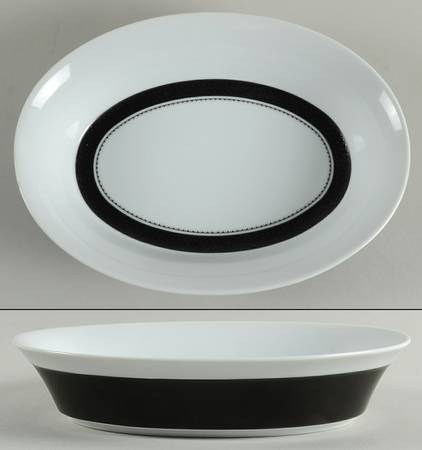 Ebony 10" Oval Vegetable Bowl