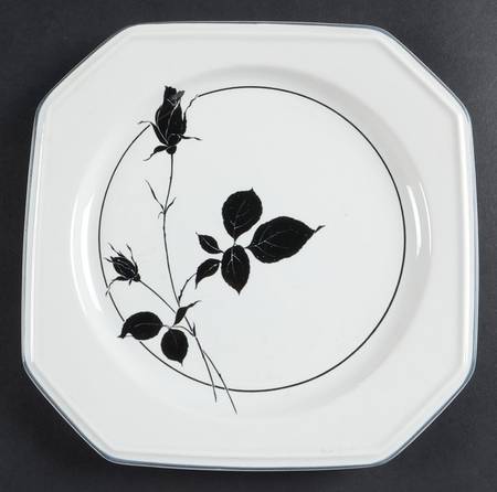 Ebony Rose Salad Plate