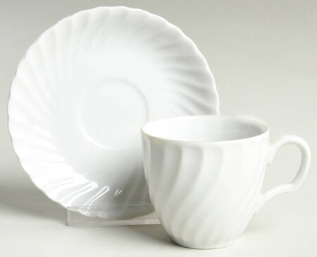 Elegance Flat Demitasse Cup & Saucer Set